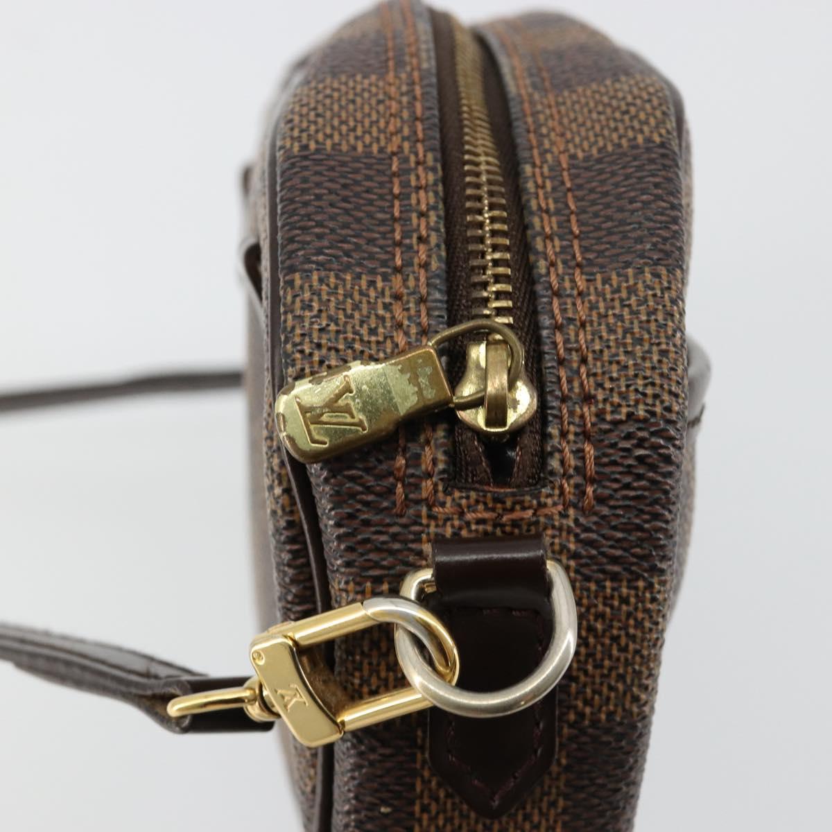 LOUIS VUITTON Damier Ebene Pochette Ipanema Shoulder Bag N51296 LV Auth 181114A
