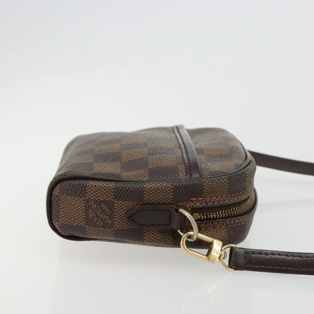 LOUIS VUITTON Damier Ebene Pochette Ipanema Shoulder Bag N51296 LV Auth 181114A