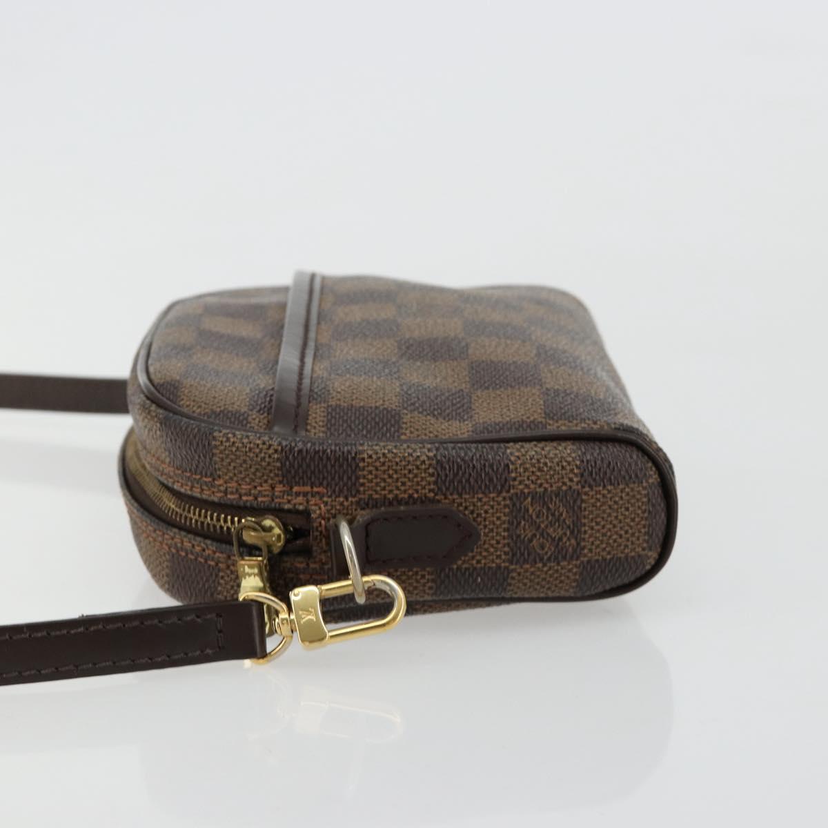 LOUIS VUITTON Damier Ebene Pochette Ipanema Shoulder Bag N51296 LV Auth 181114A