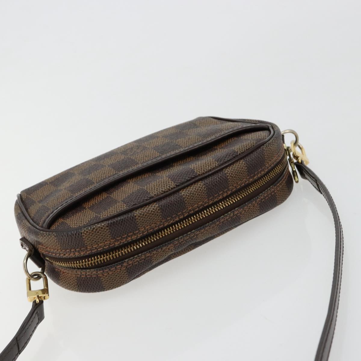 LOUIS VUITTON Damier Ebene Pochette Ipanema Shoulder Bag N51296 LV Auth 181114A