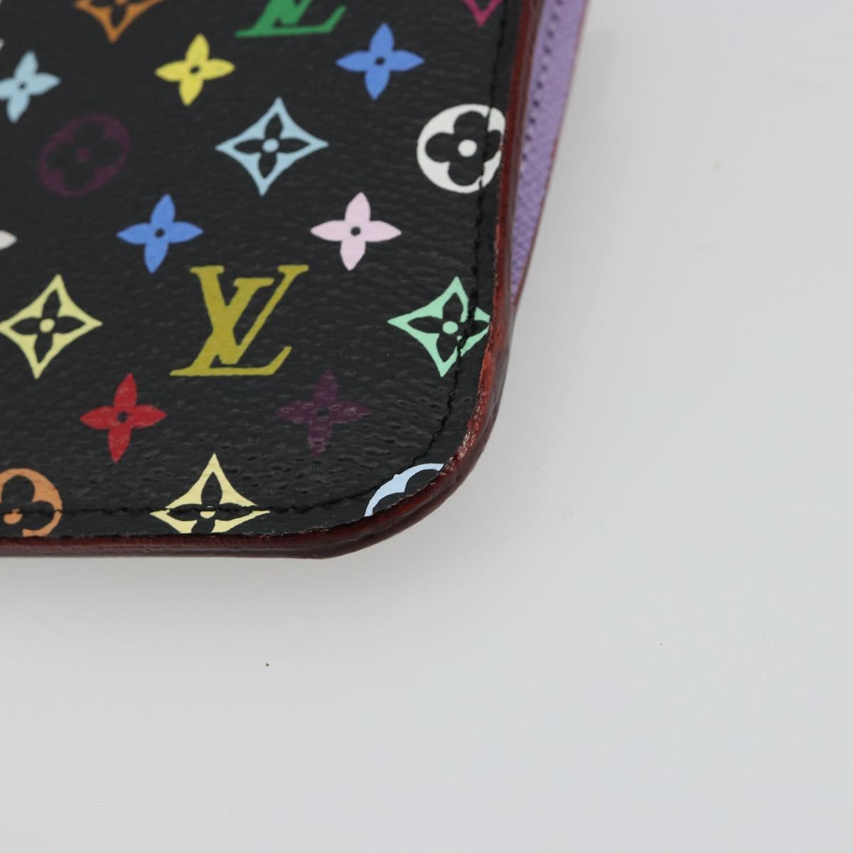 LOUIS VUITTON Multicolor Pochette Cles NM Coin Purse Black M60279 Auth 181115V