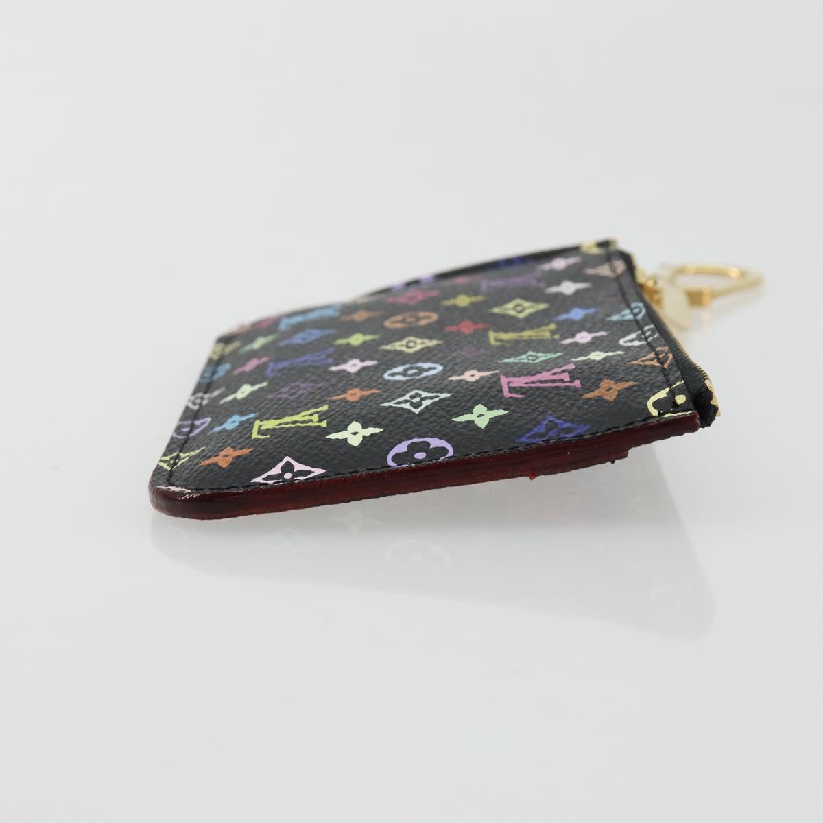 LOUIS VUITTON Multicolor Pochette Cles NM Coin Purse Black M60279 Auth 181115V