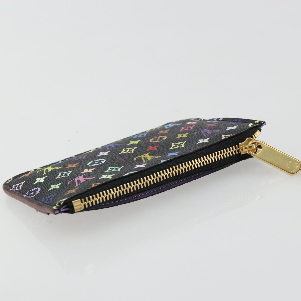 LOUIS VUITTON Multicolor Pochette Cles NM Coin Purse Black M60279 Auth 181115V