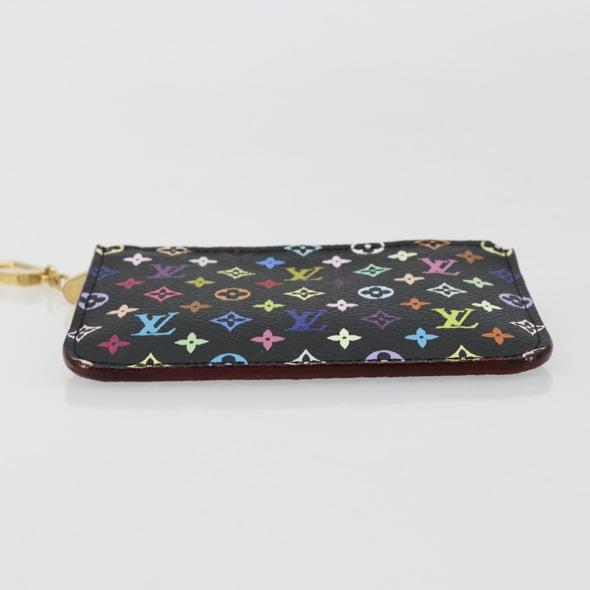 LOUIS VUITTON Multicolor Pochette Cles NM Coin Purse Black M60279 Auth 181115V