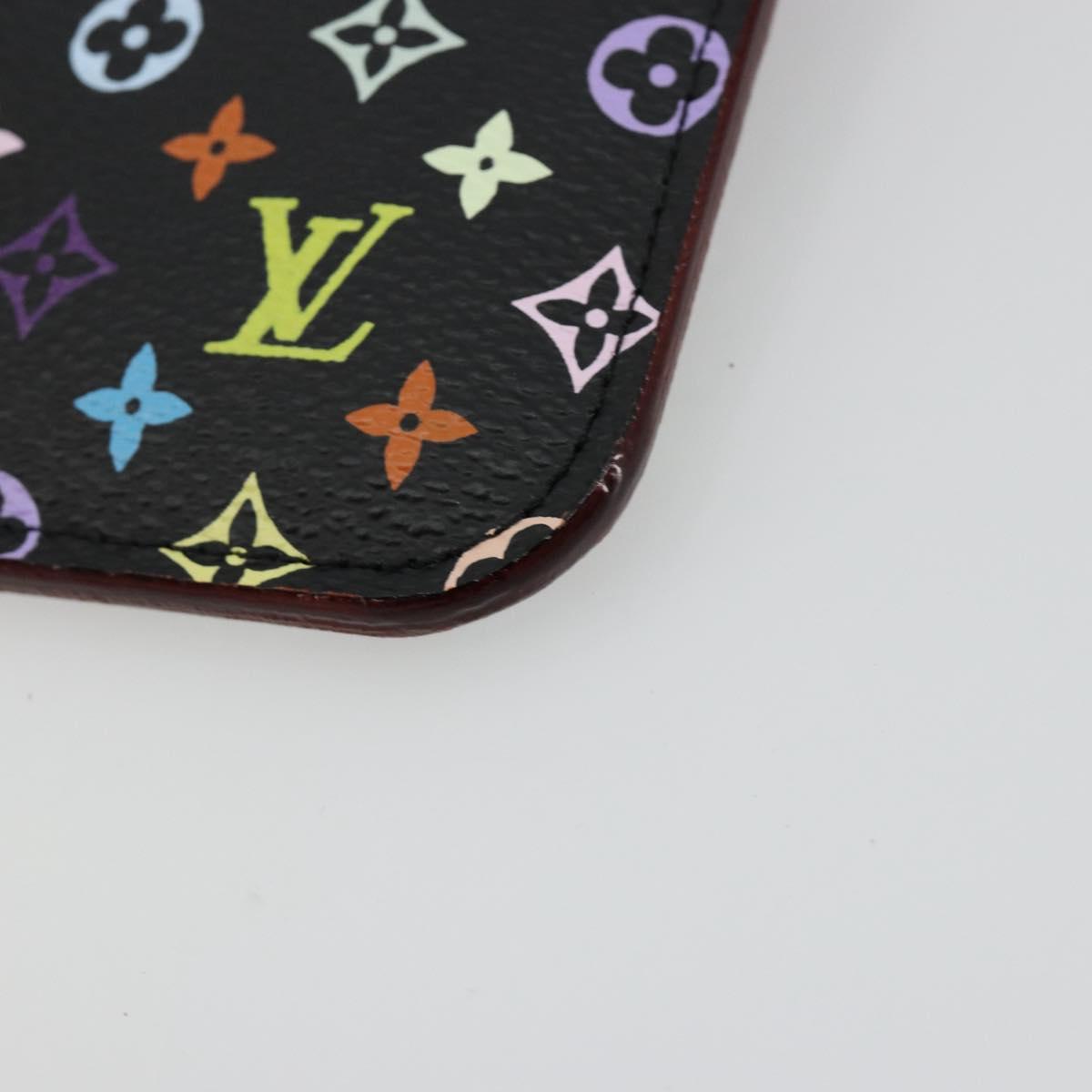 LOUIS VUITTON Multicolor Pochette Cles NM Coin Purse Black M60279 Auth 181115V