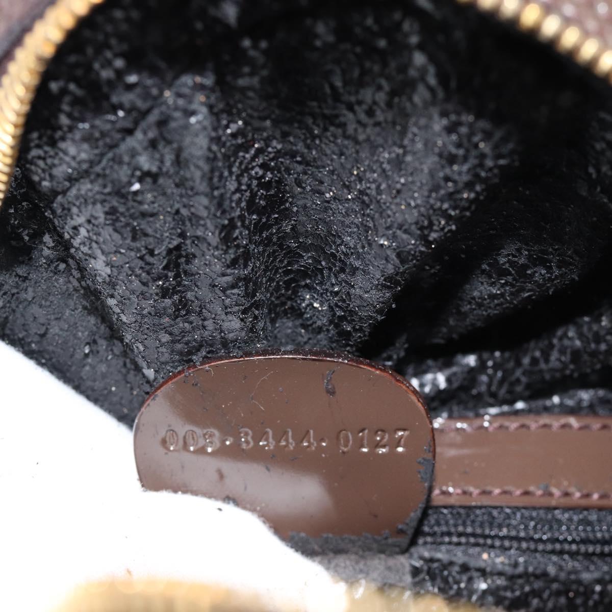 GUCCI Bamboo Body Bag Patent leather Brown Gold 003 3444 0127 Auth 181117