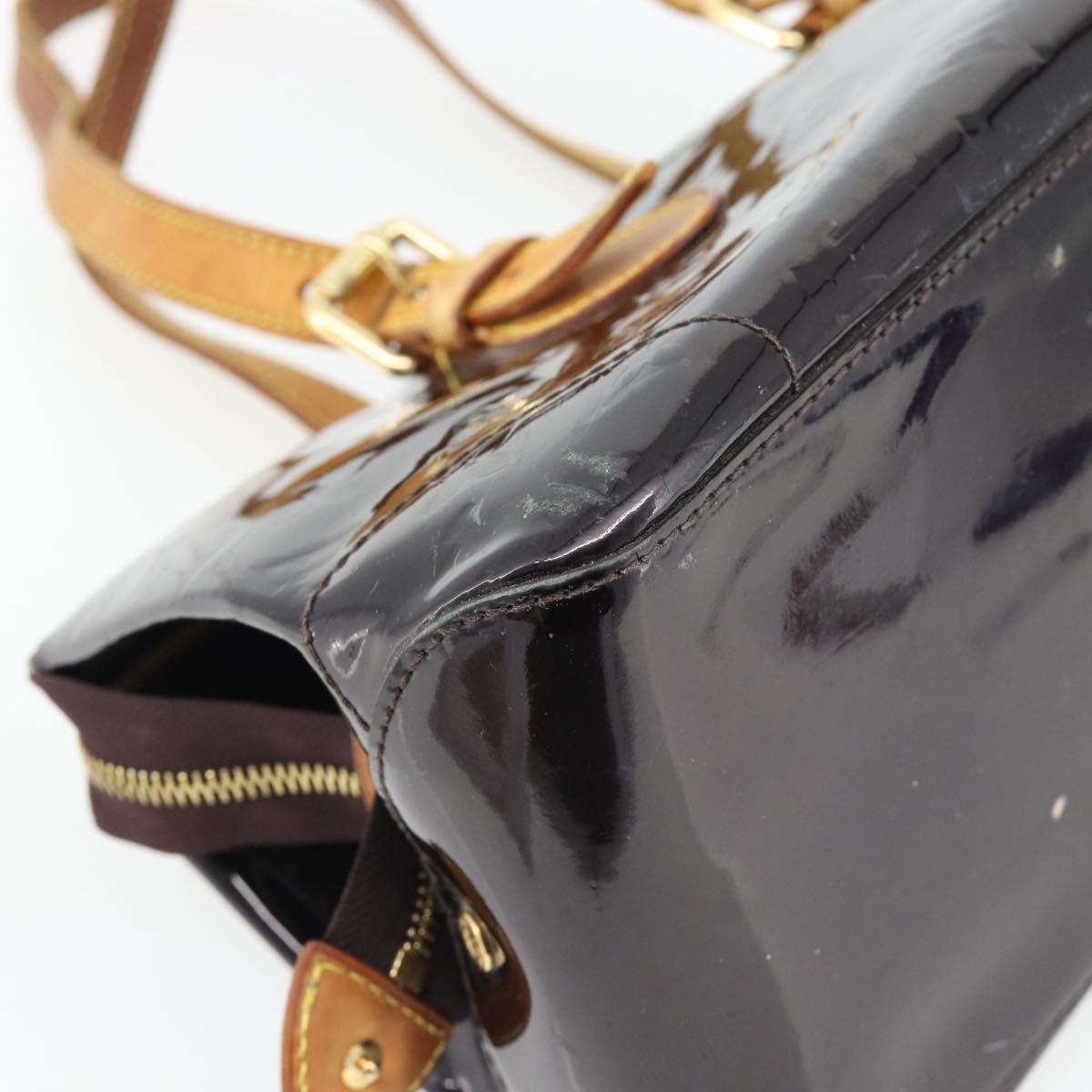 LOUIS VUITTON Monogram Vernis Rosewood Avenue Bag Amarante M93510 Auth 181119