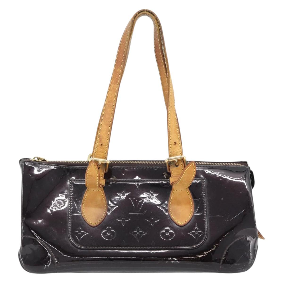 LOUIS VUITTON Monogram Vernis Rosewood Avenue Bag Amarante M93510 Auth 181119