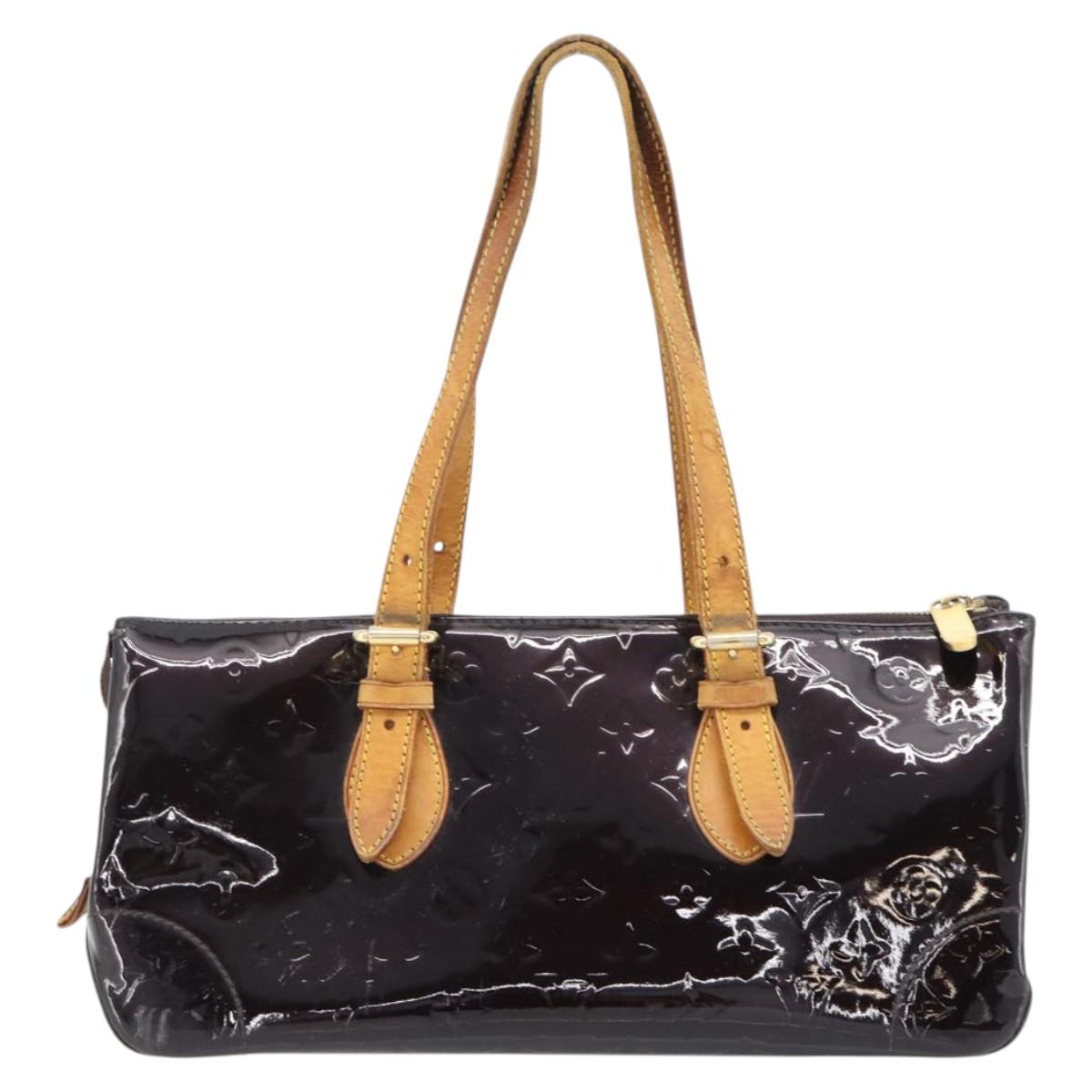 LOUIS VUITTON Monogram Vernis Rosewood Avenue Bag Amarante M93510 Auth 181119