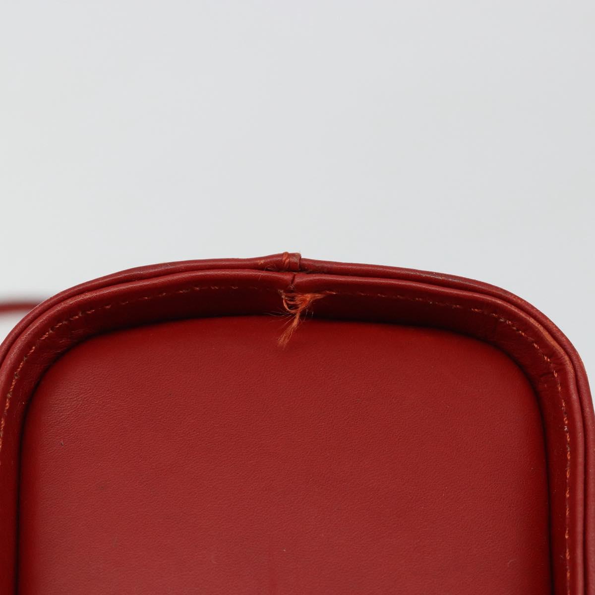 Salvatore Ferragamo Hand Bag Leather 2way Gold Red Auth 181127A