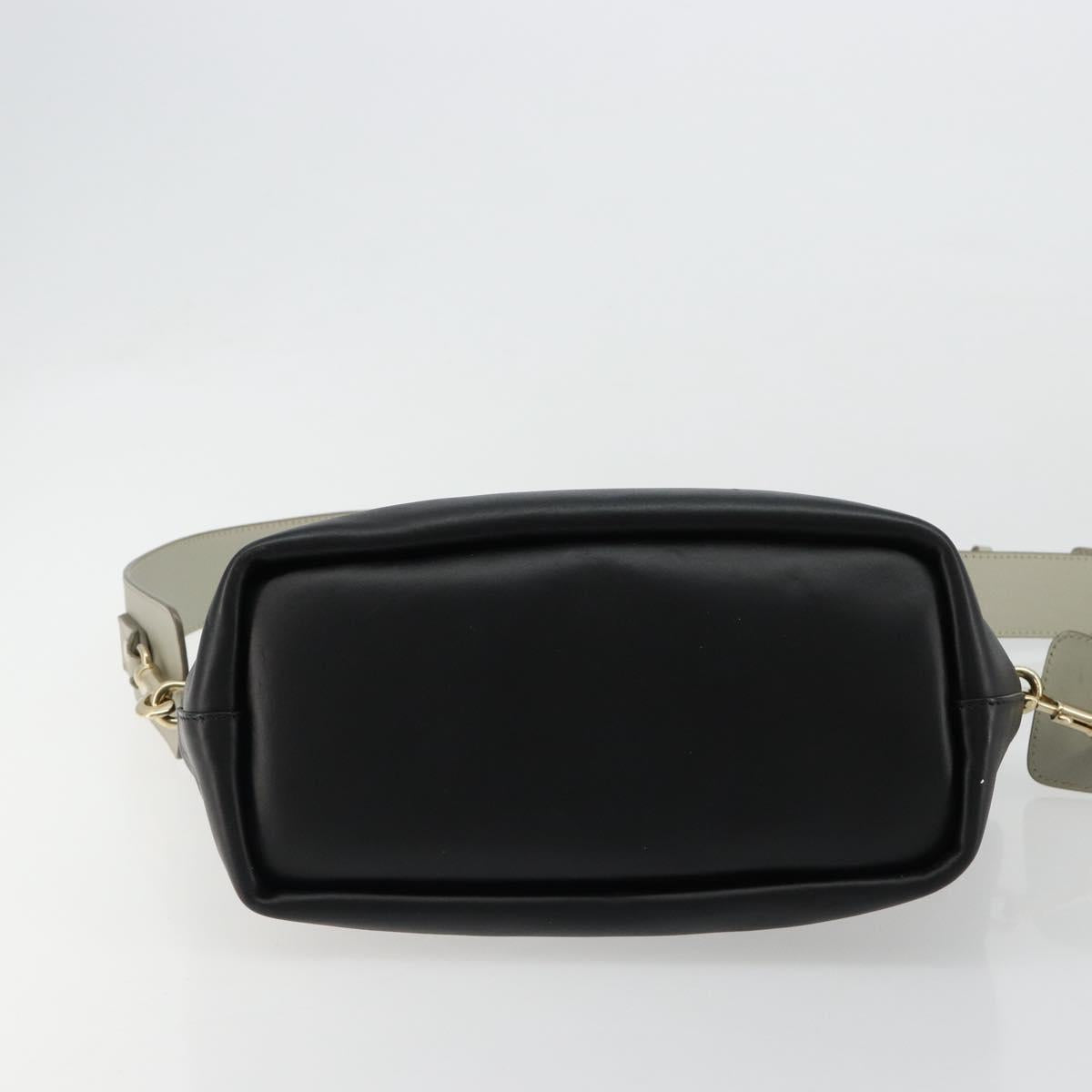 Chloe Bailey Hand Bag Leather 2way Black Gold Auth 181128A