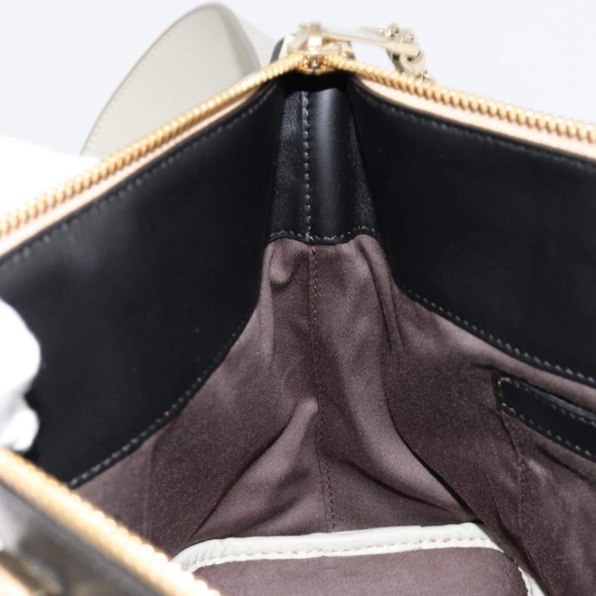 Chloe Bailey Hand Bag Leather 2way Black Gold Auth 181128A