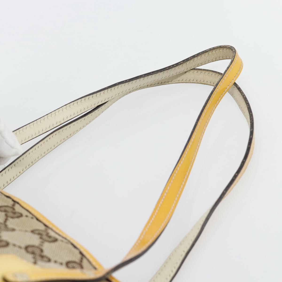 GUCCI GG Canvas Sherry Line Tote Bag Beige Gold 211971 Auth 181137