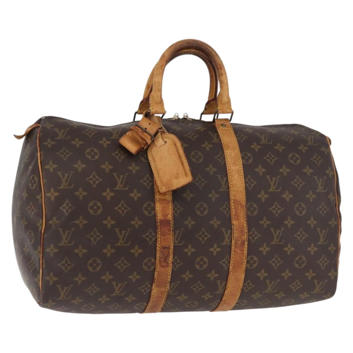 LOUIS VUITTON Monogram Keepall 45 Boston Bag M41428 LV Auth 181144