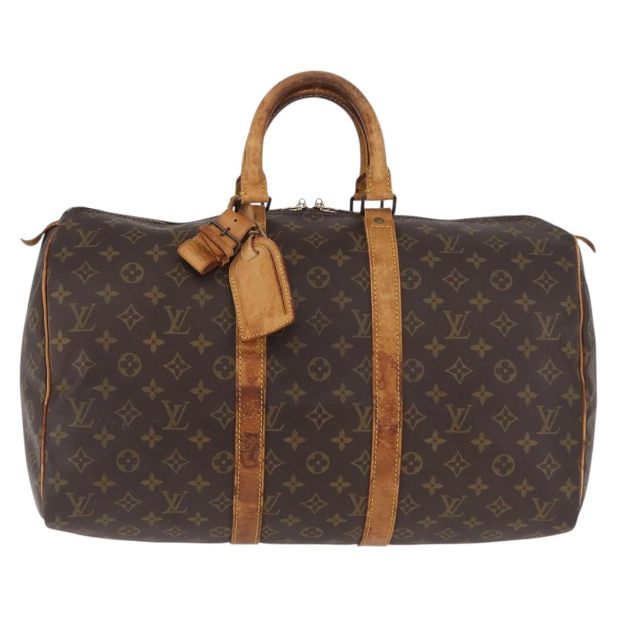 LOUIS VUITTON Monogram Keepall 45 Boston Bag M41428 LV Auth 181144