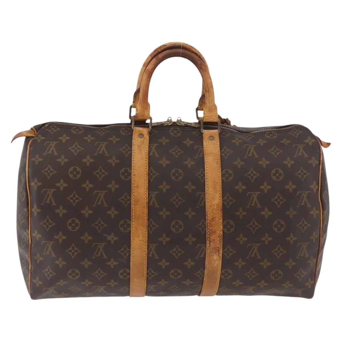 LOUIS VUITTON Monogram Keepall 45 Boston Bag M41428 LV Auth 181144