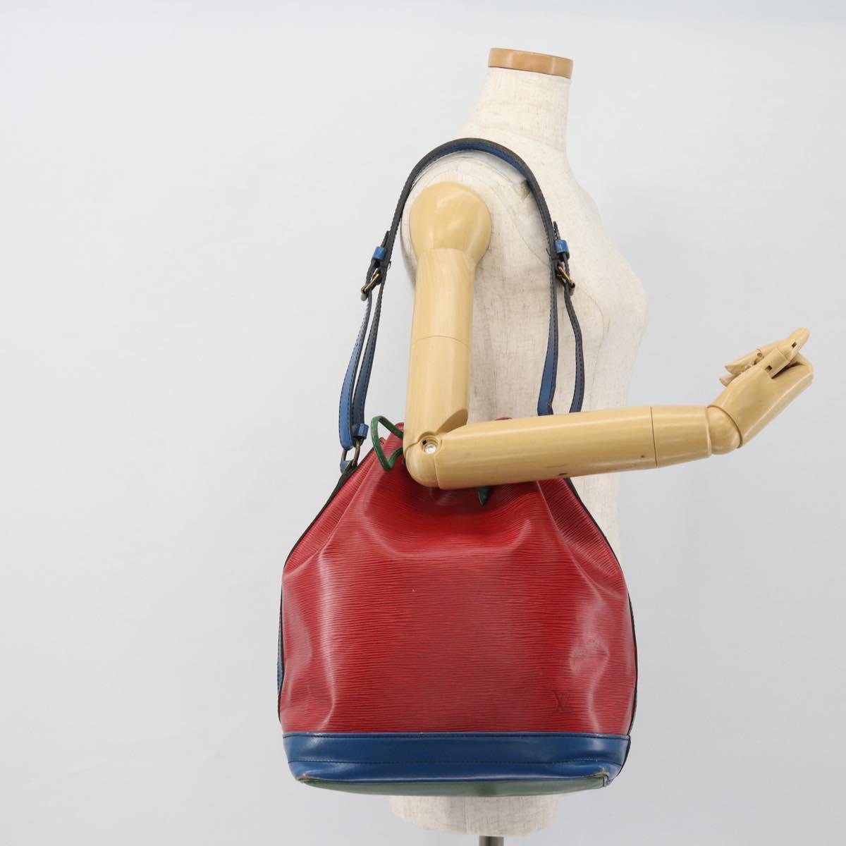 LOUIS VUITTON Epi Noe Shoulder Bag Tricolor Red Blue M44084 LV Auth 181146