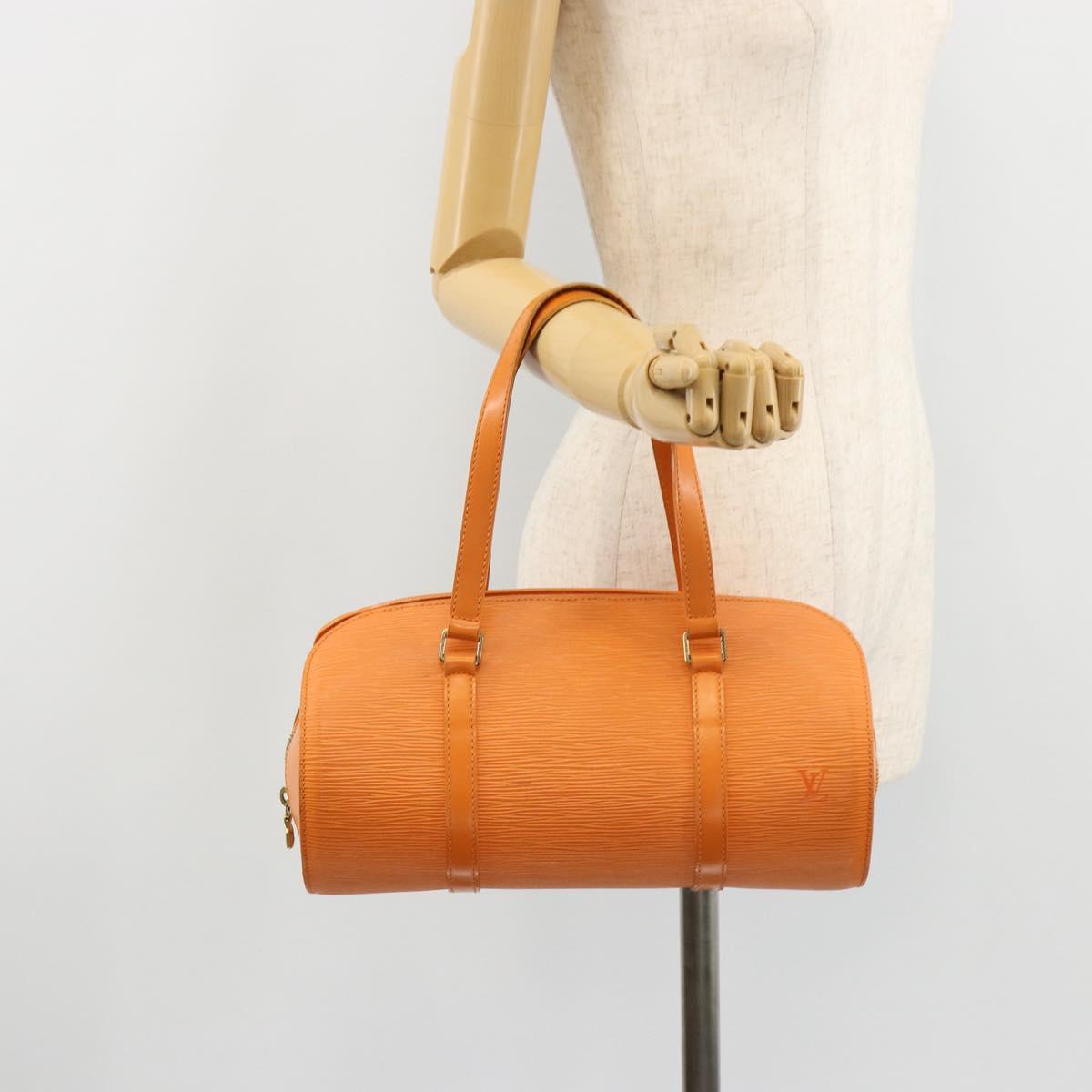 LOUIS VUITTON Epi Soufflot Hand Bag Orange Mandarin M5222H LV Auth 181149