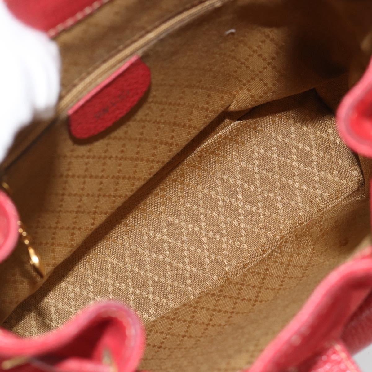 GUCCI Bamboo Backpack Suede Red Gold 003 2058 0030 Auth 181155
