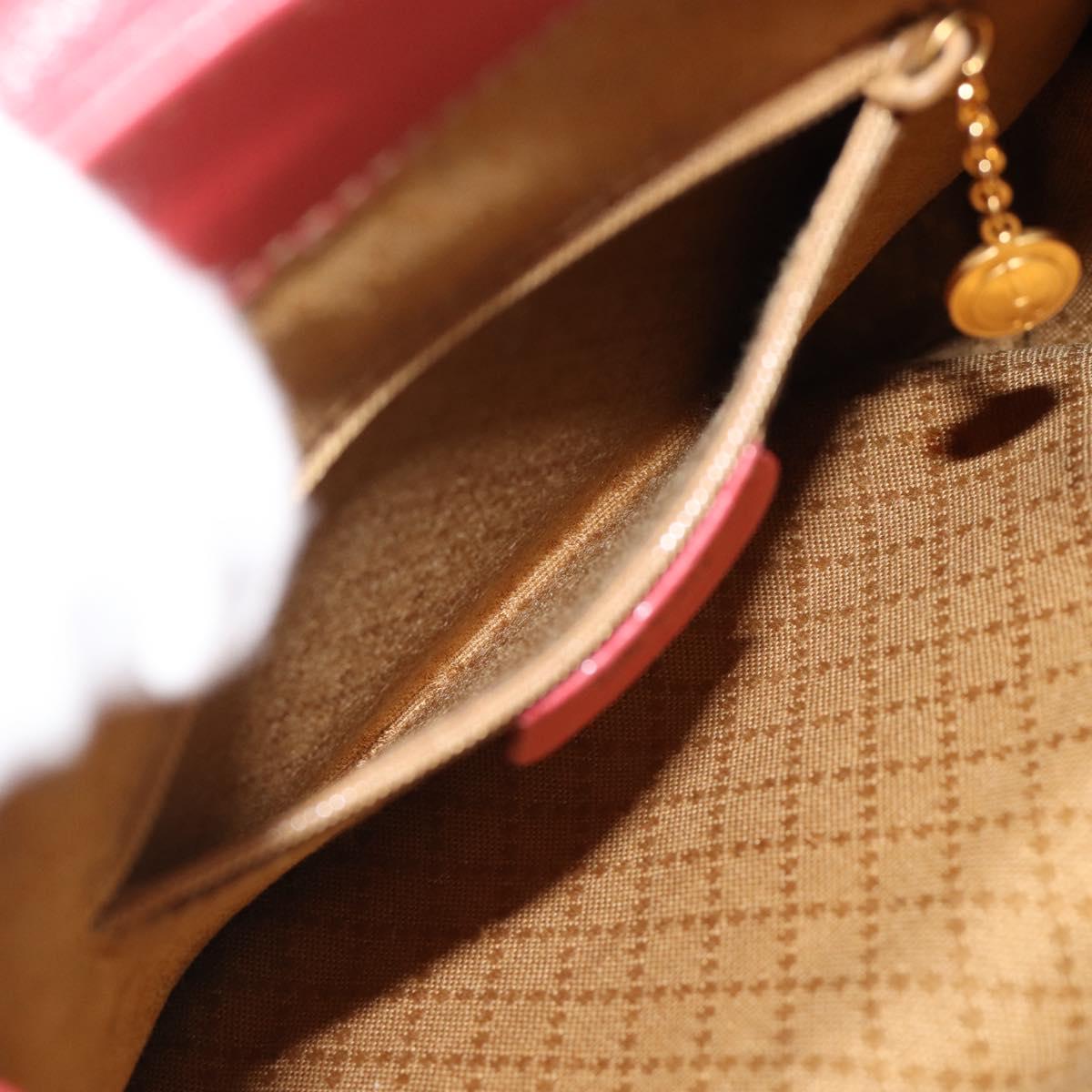 GUCCI Bamboo Backpack Suede Red Gold 003 2058 0030 Auth 181155