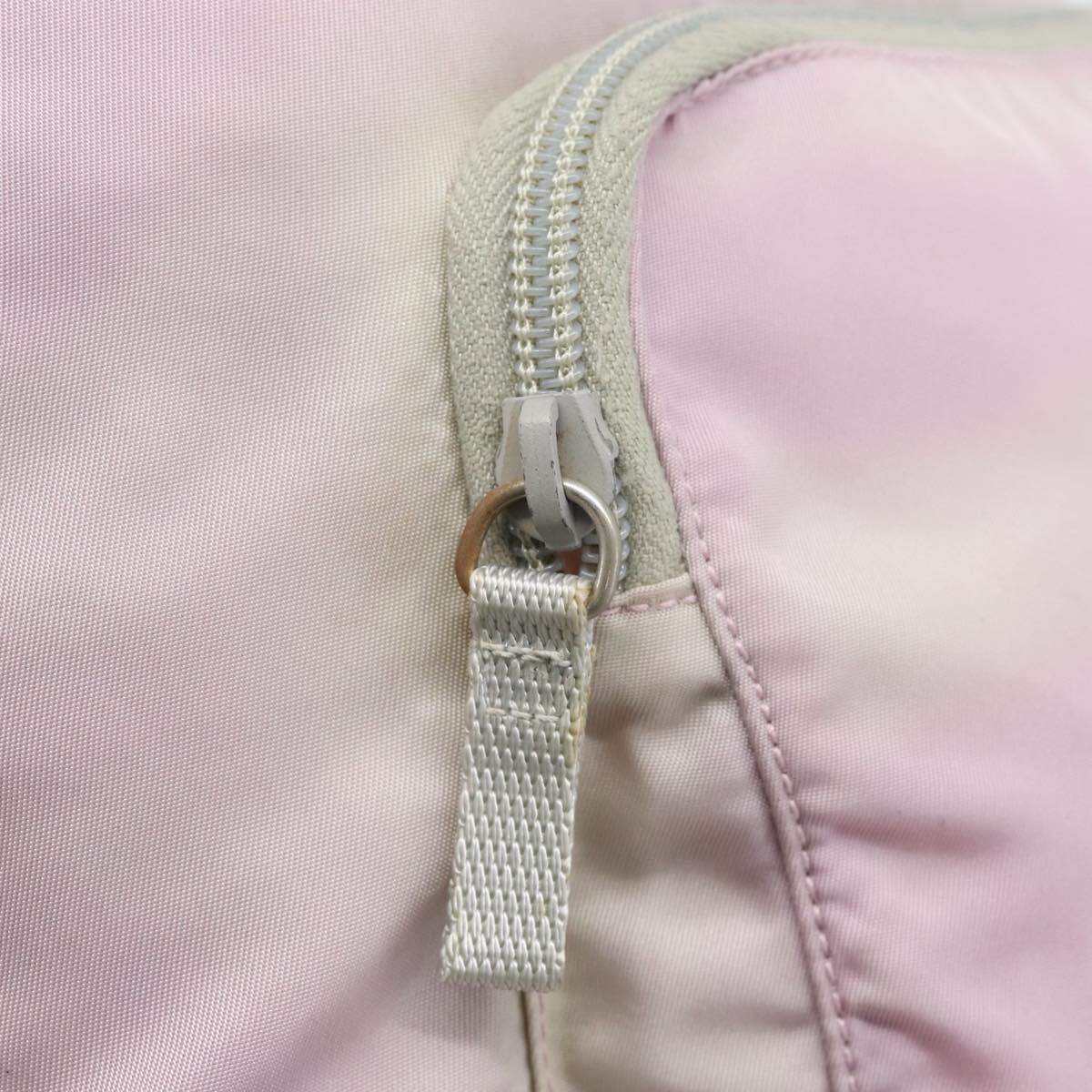 PRADA Backpack Nylon Pink Silver Auth 181159