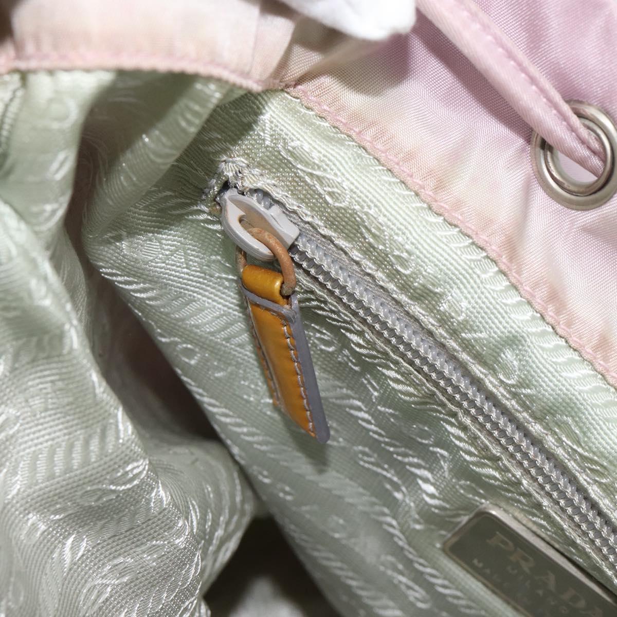 PRADA Backpack Nylon Pink Silver Auth 181159