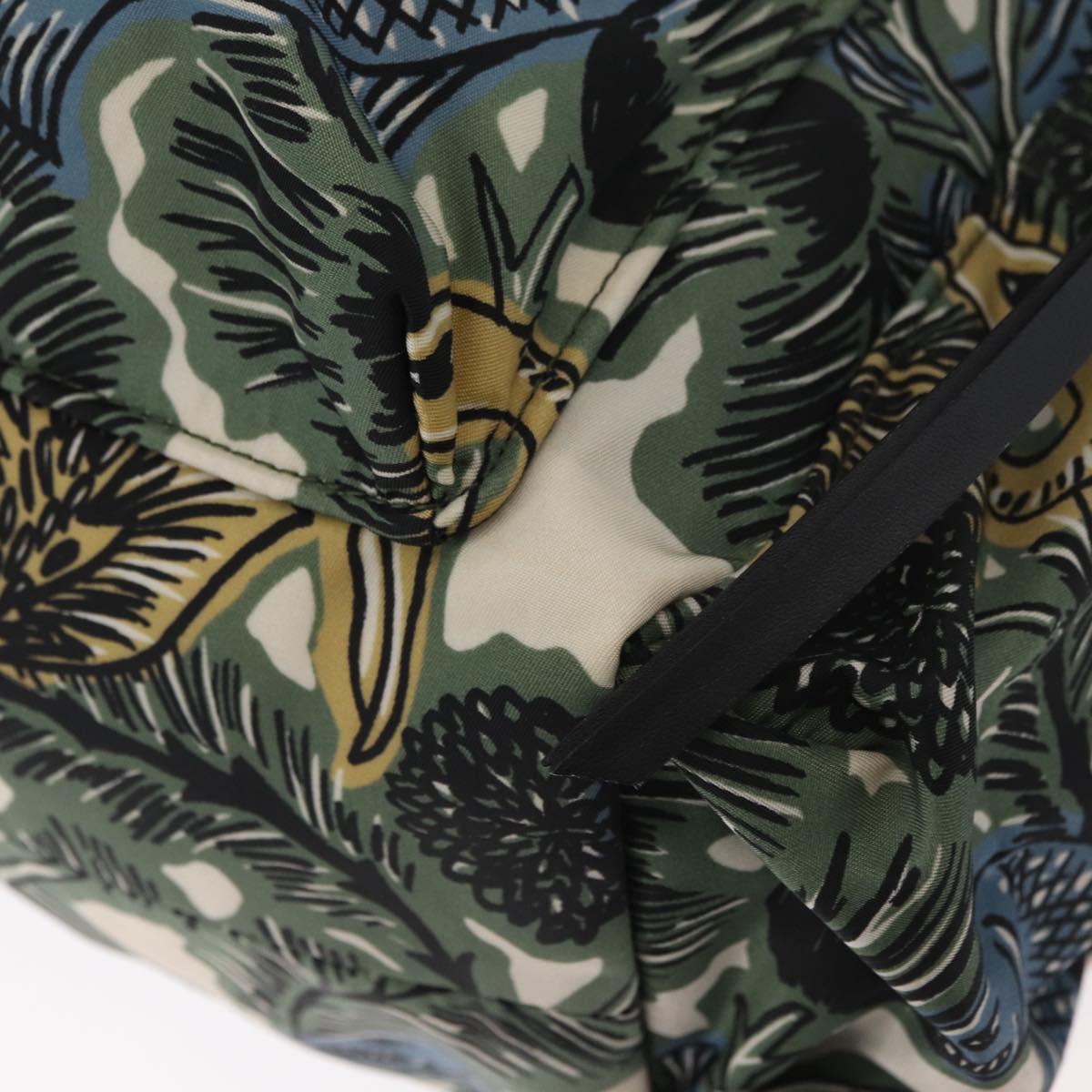 BURBERRY Backpack Nylon Green Silver Auth 181165A