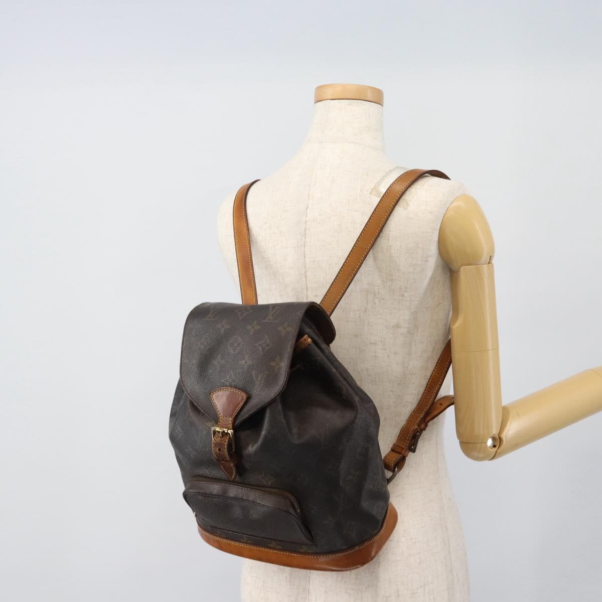 LOUIS VUITTON Monogram Montsouris MM Backpack M51136 LV Auth 181167