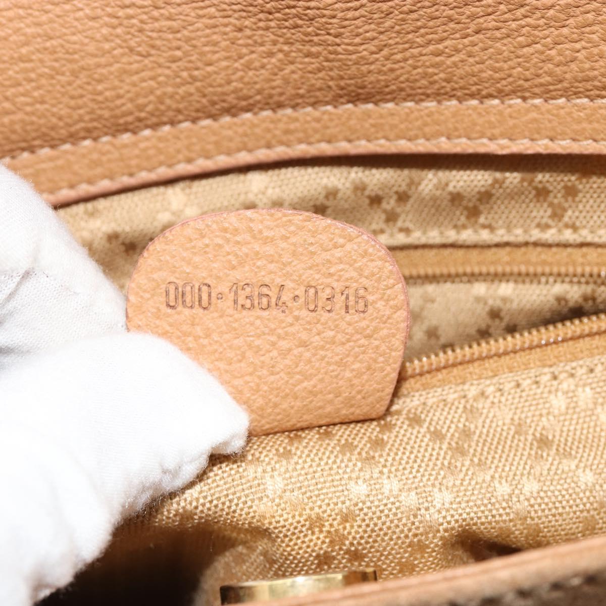 GUCCI Bamboo Hand Bag Suede 2way Beige Gold 000 1364 0316 Auth 181173