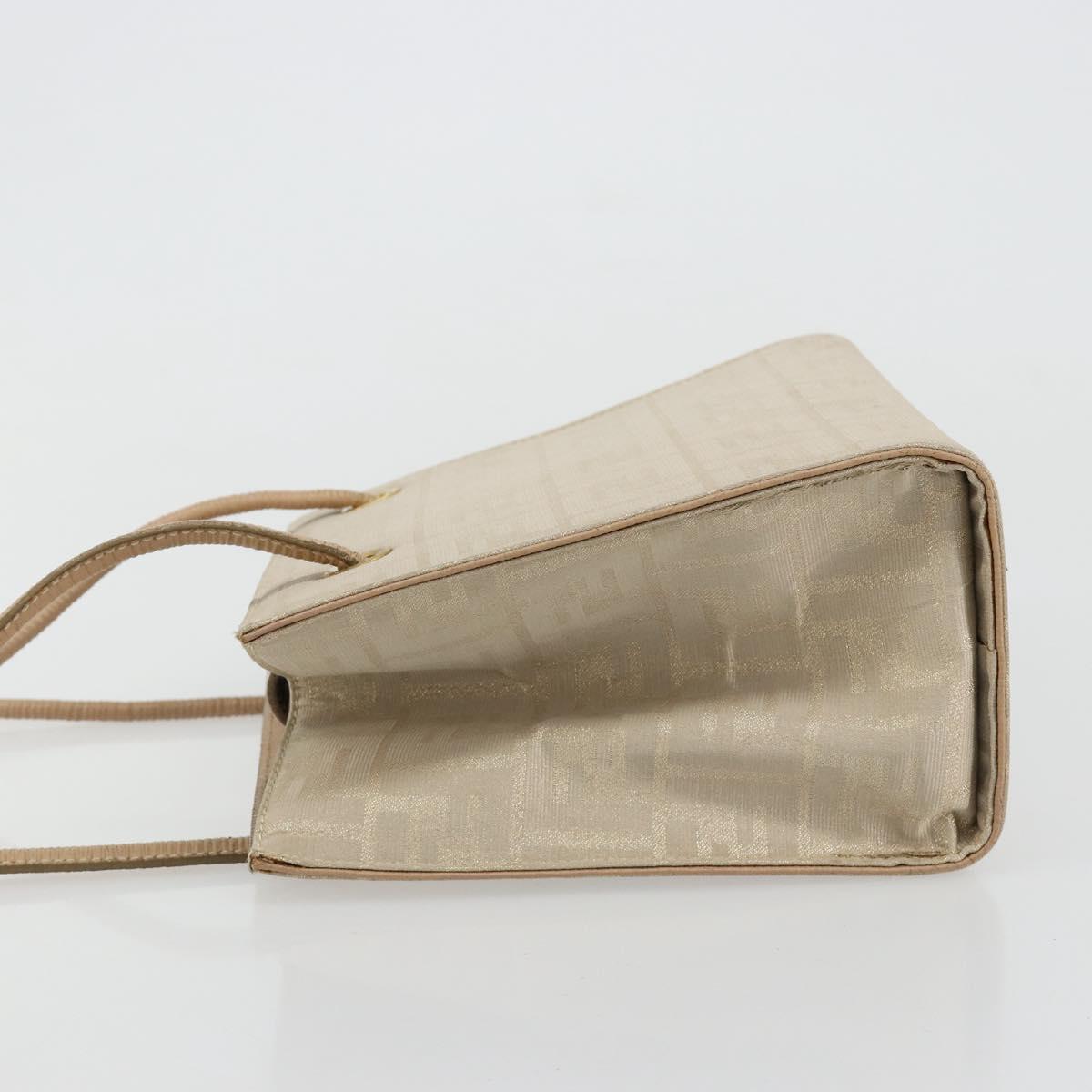FENDI Zucca Canvas Tote Bag Beige Auth 181178