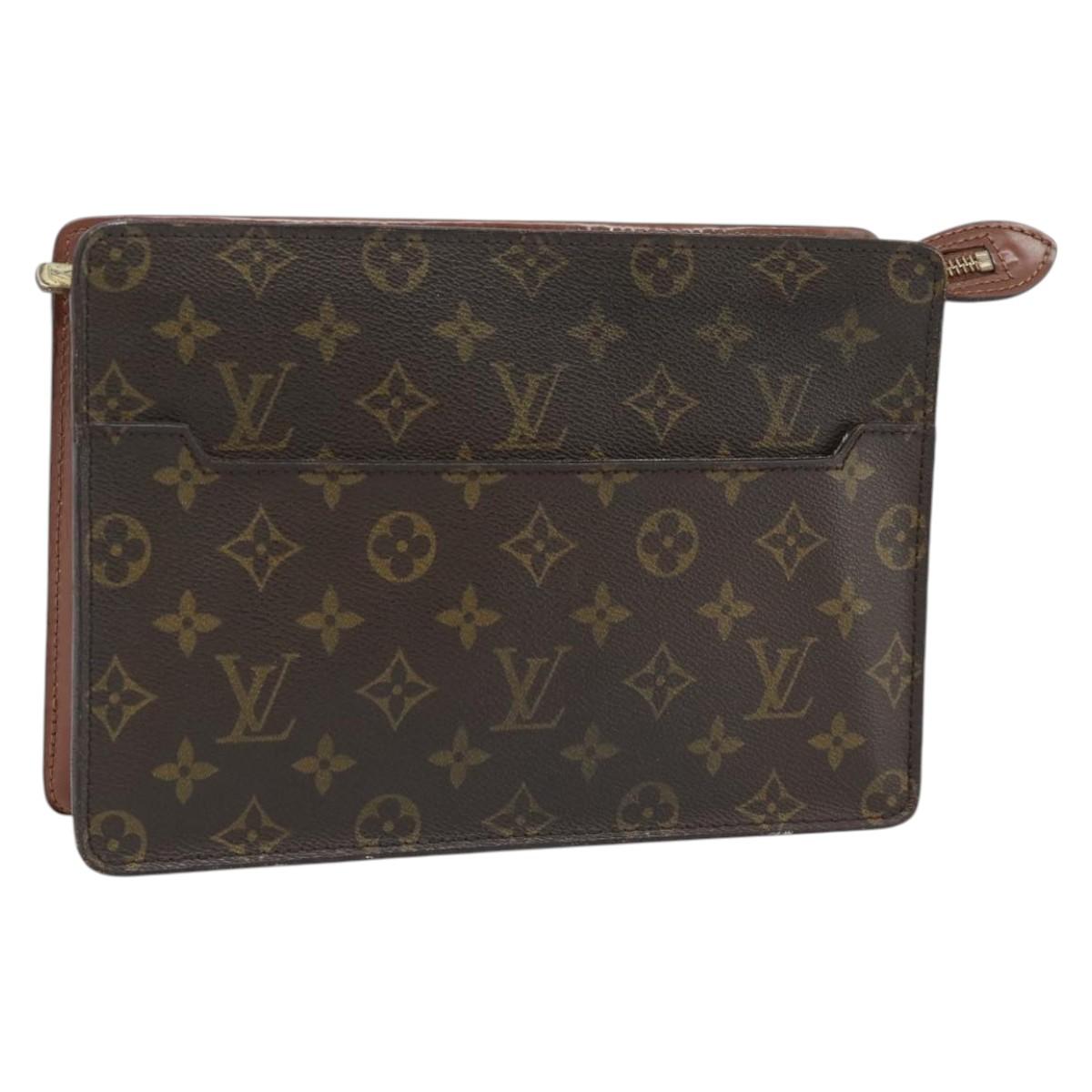 LOUIS VUITTON Monogram Pochette Homme Clutch Bag M51795 LV Auth 181185
