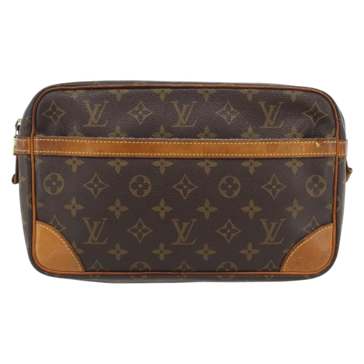 LOUIS VUITTON Monogram Compiegne 28 Clutch Bag M51845 LV Auth 181190