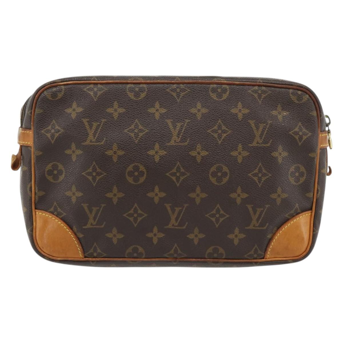 LOUIS VUITTON Monogram Compiegne 28 Clutch Bag M51845 LV Auth 181190