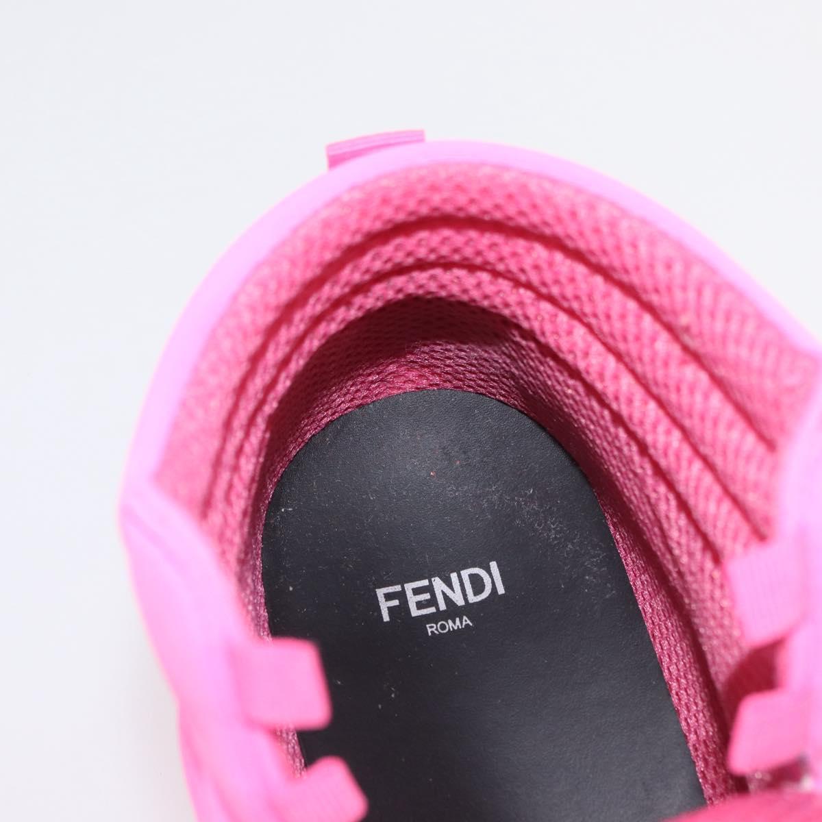FENDI Zucca Canvas Sneakers 39 Pink Auth 181201A
