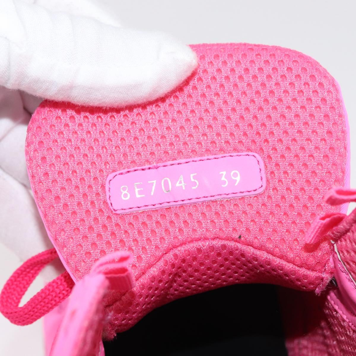 FENDI Zucca Canvas Sneakers 39 Pink Auth 181201A