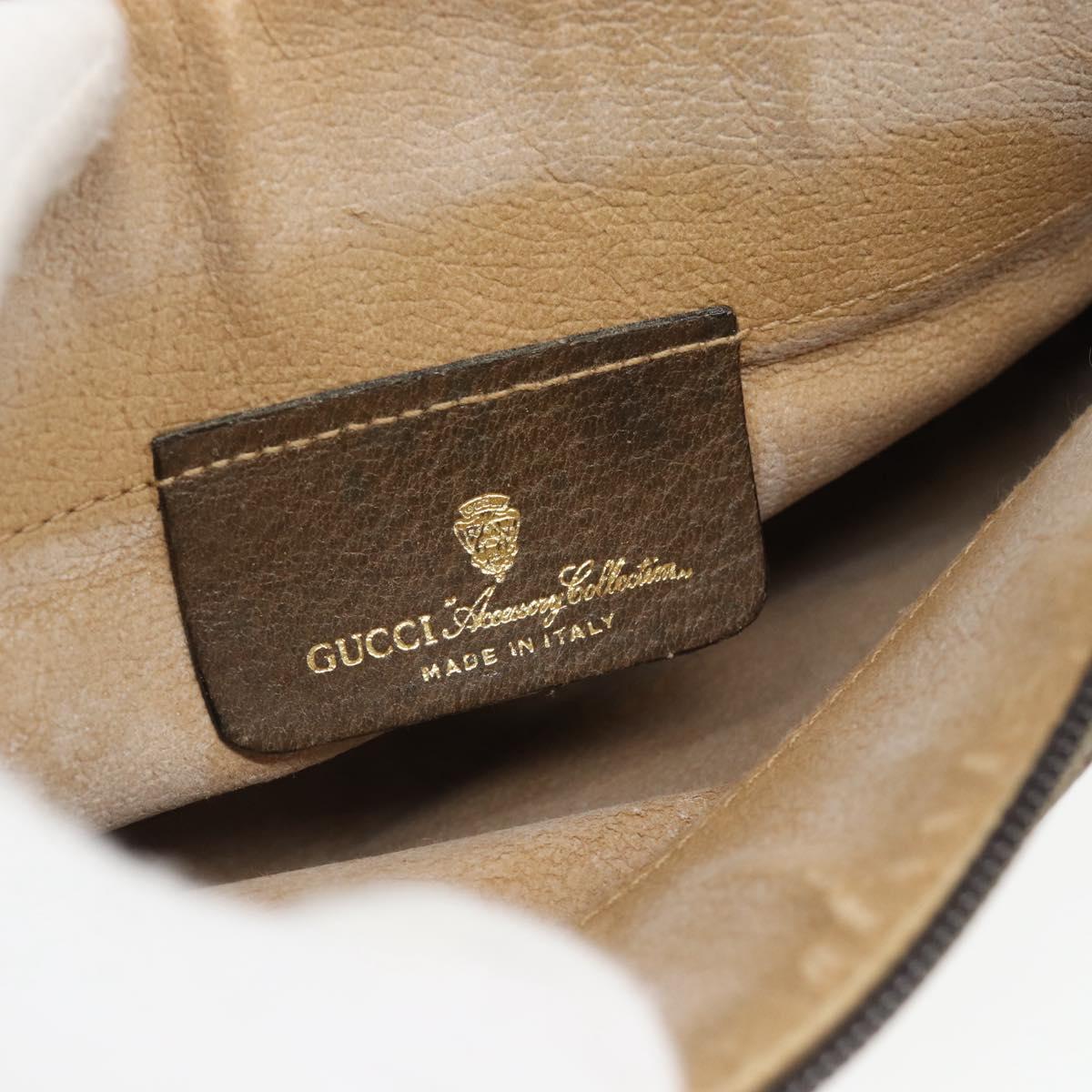 GUCCI GG Supreme Shoulder Bag PVC Beige Gold 904 02 020 Auth 181212