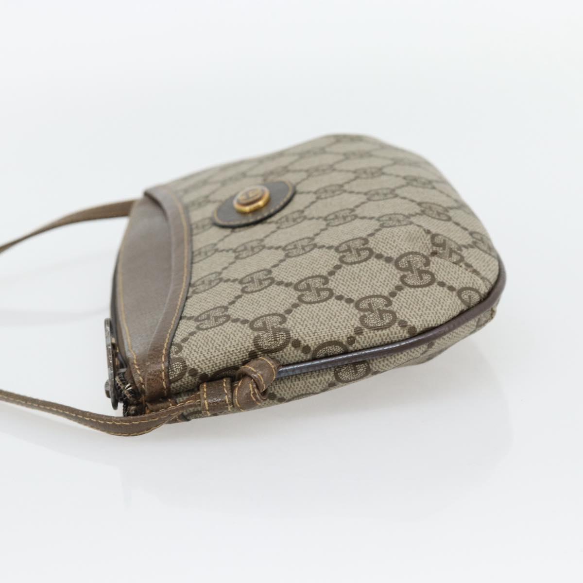 GUCCI GG Supreme Shoulder Bag PVC Beige Gold 904 02 020 Auth 181212