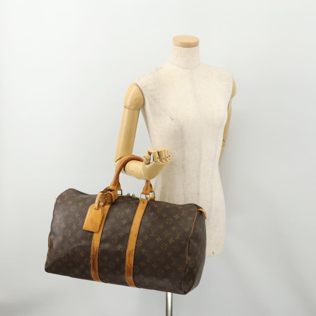 LOUIS VUITTON Monogram Keepall 45 Boston Bag M41428 LV Auth 181227