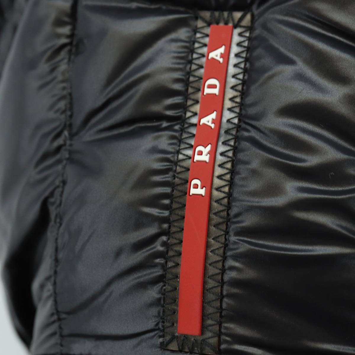 PRADA Sports Down Jacket Nylon Black Auth 181234A