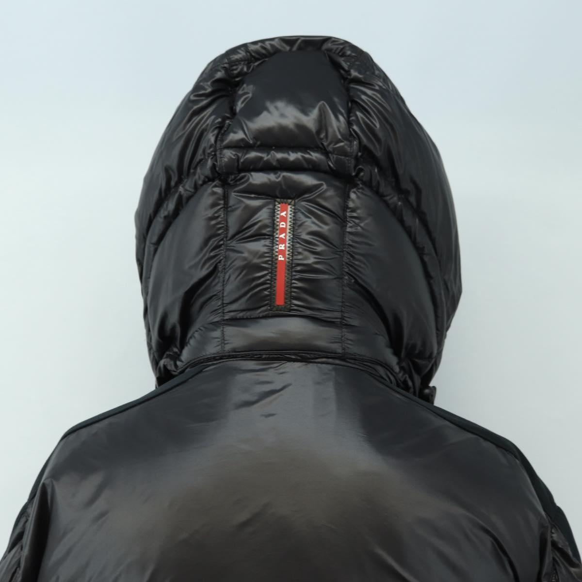 PRADA Sports Down Jacket Nylon Black Auth 181234A