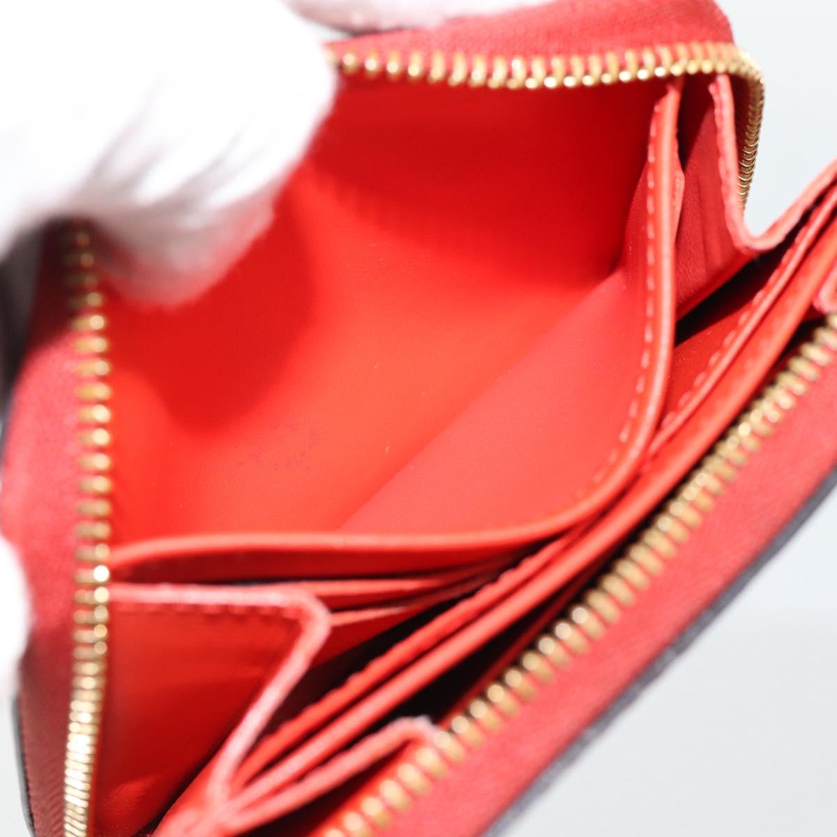 LOUIS VUITTON Vernis Valentine Limited Zippy Coin Purse Red M90523 Auth 181236A