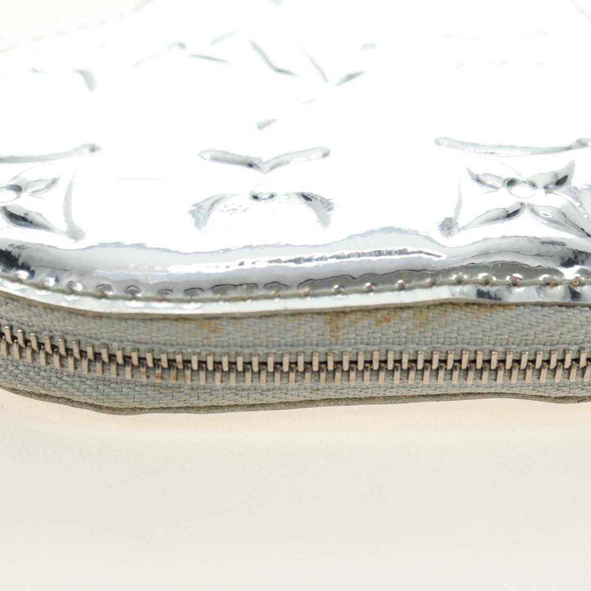 LOUIS VUITTON Miroir Porte Monnaie Coeur Coin Purse Silver M93566 Auth 181238V