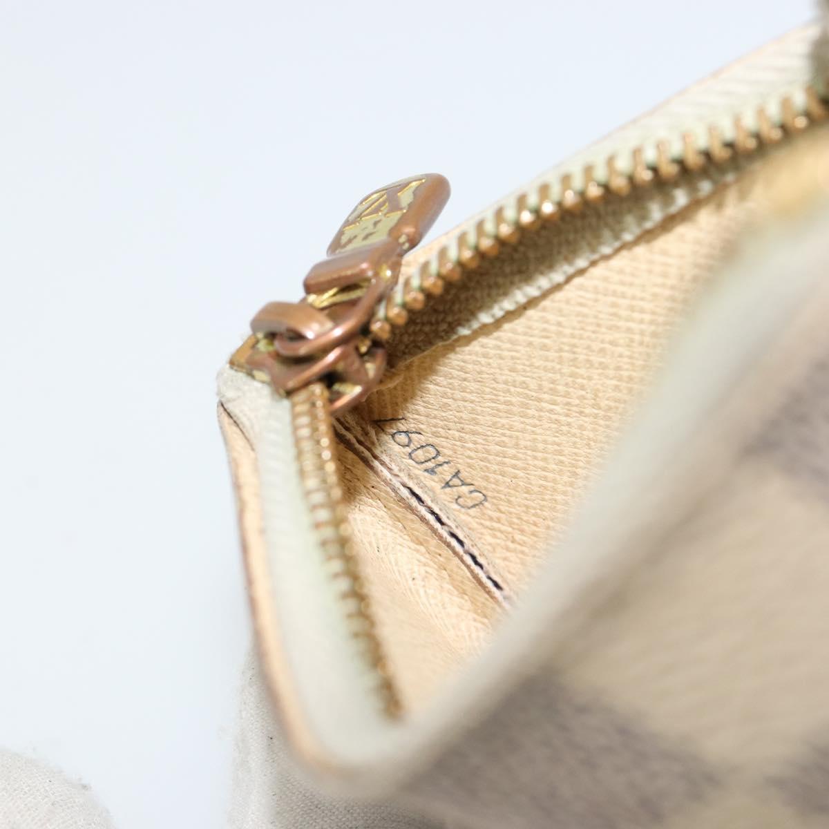 LOUIS VUITTON Damier Azur Pochette Cles Coin Purse N62659 LV Auth 181239
