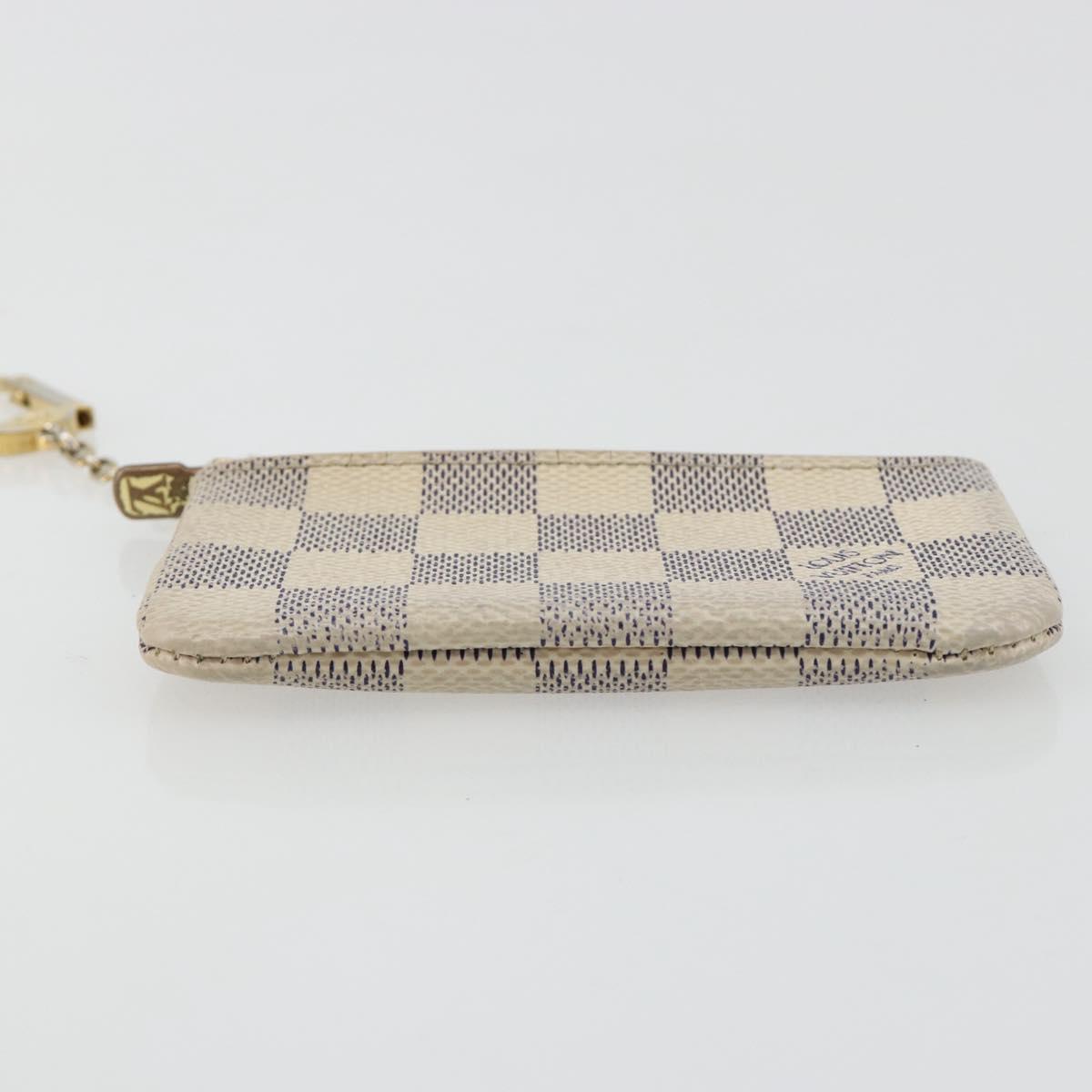 LOUIS VUITTON Damier Azur Pochette Cles Coin Purse N62659 LV Auth 181239