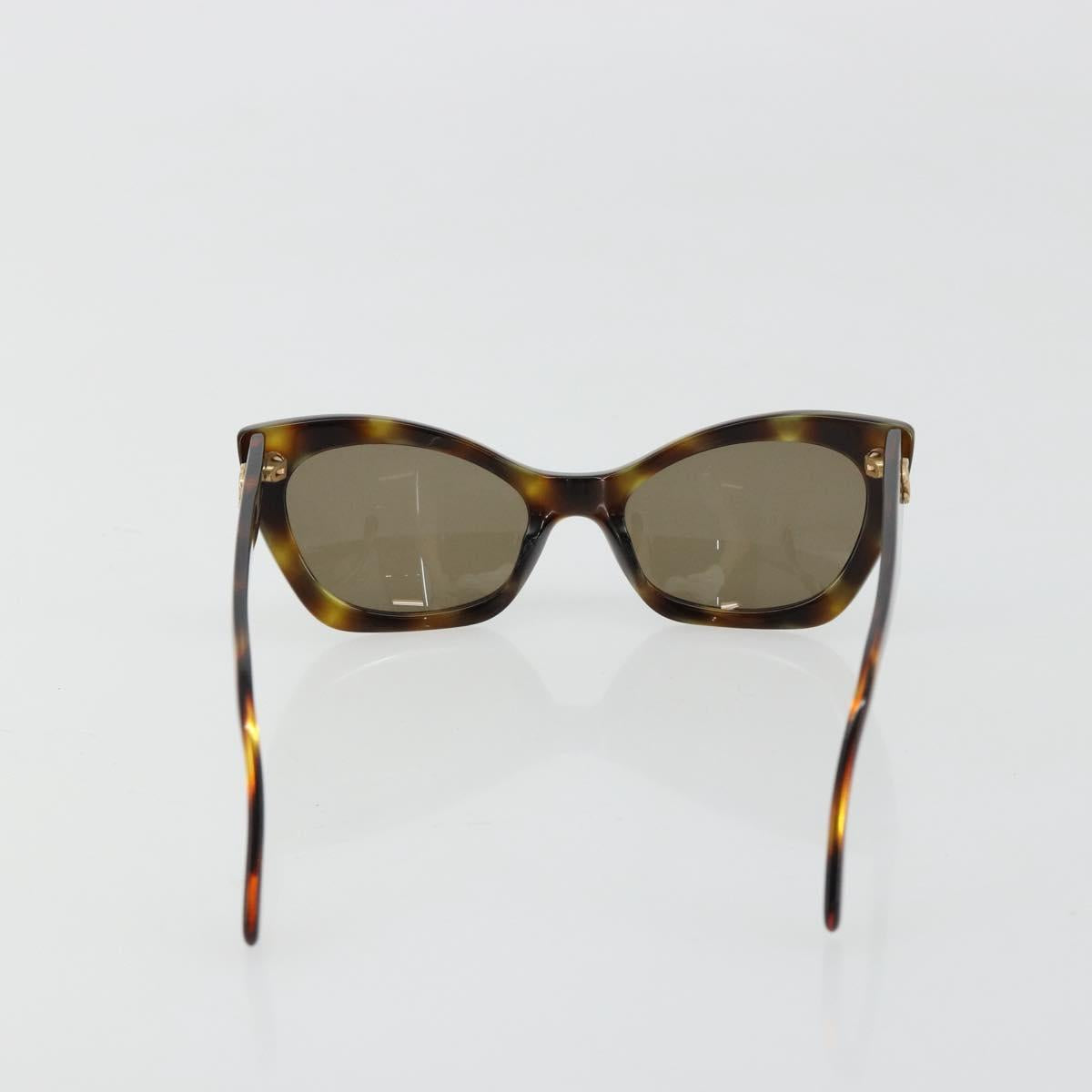 CHANEL Sunglasses plastic Brown CC Auth 181241
