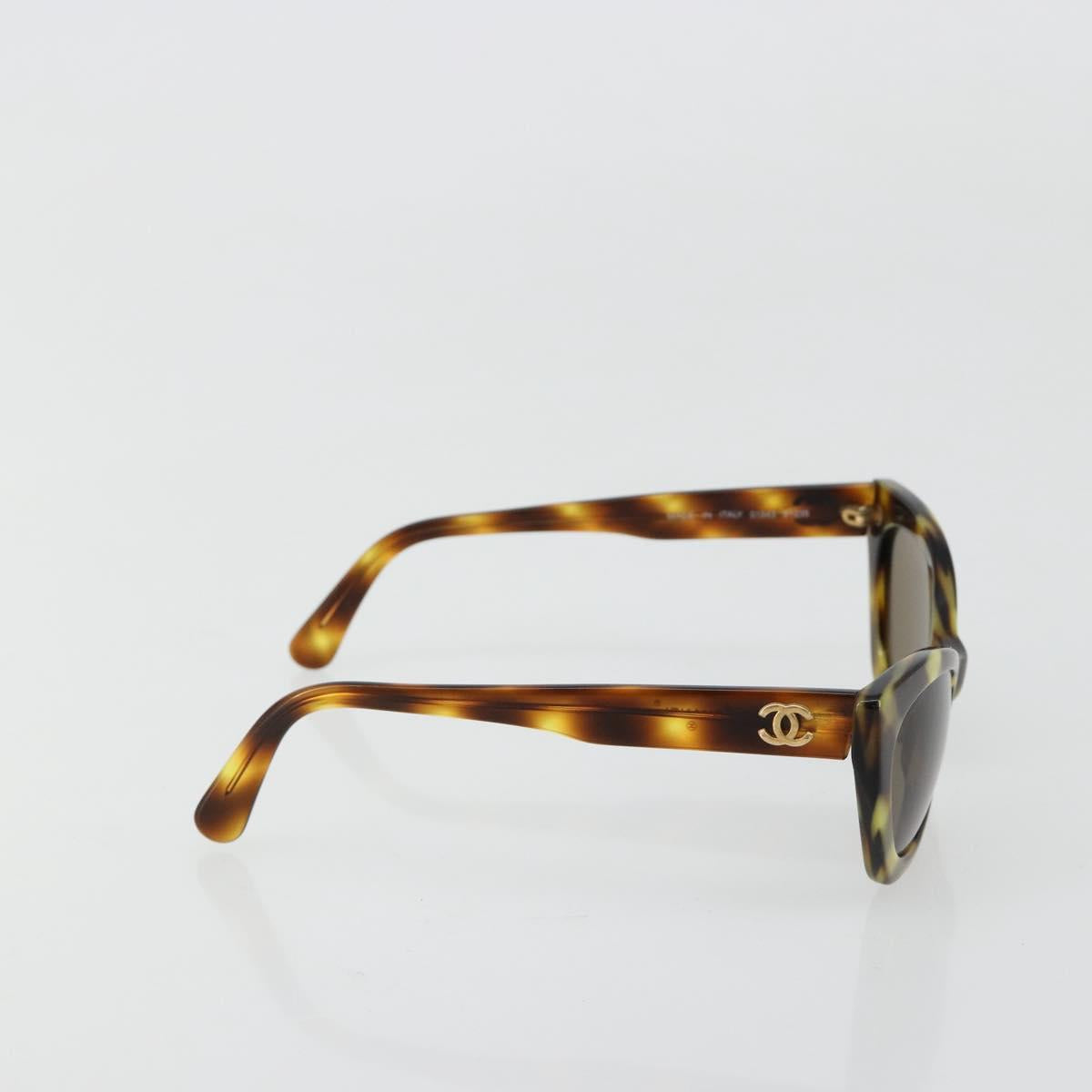 CHANEL Sunglasses plastic Brown CC Auth 181241