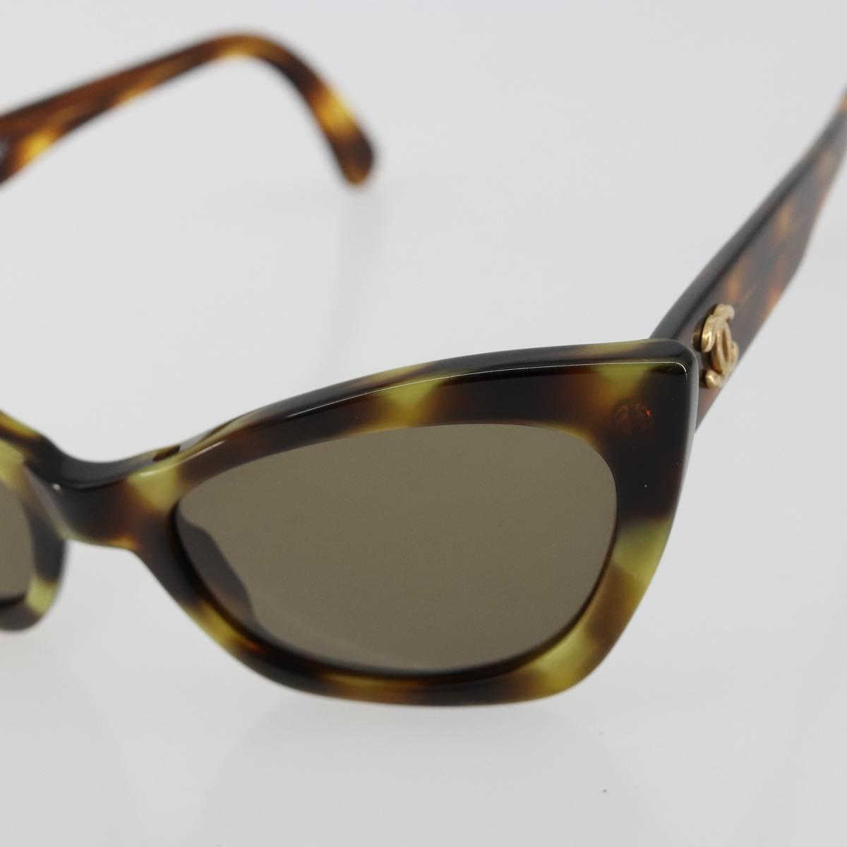 CHANEL Sunglasses plastic Brown CC Auth 181241