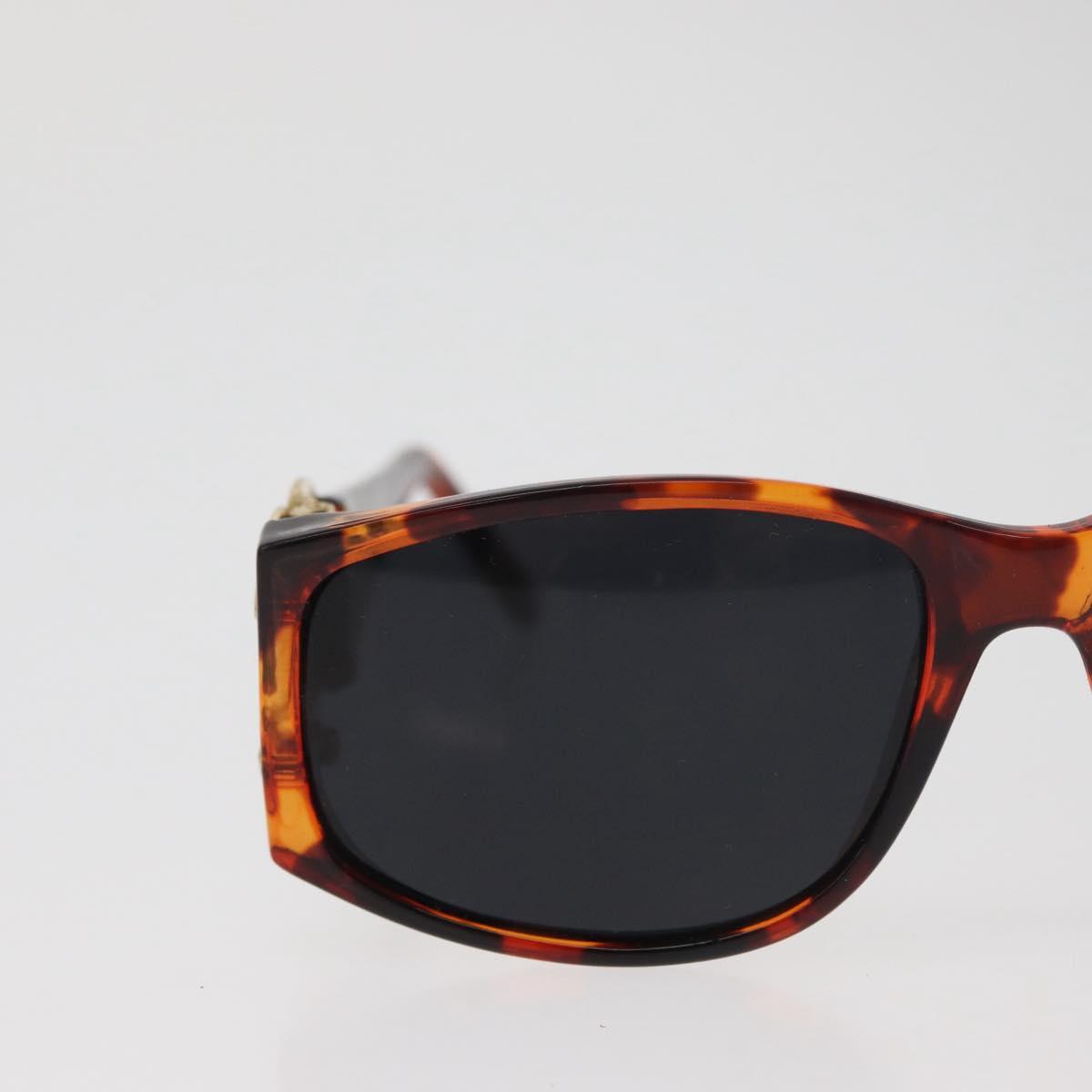 CHANEL COCO Mark Sunglasses Plastic Brown Gold CC Auth 181291M