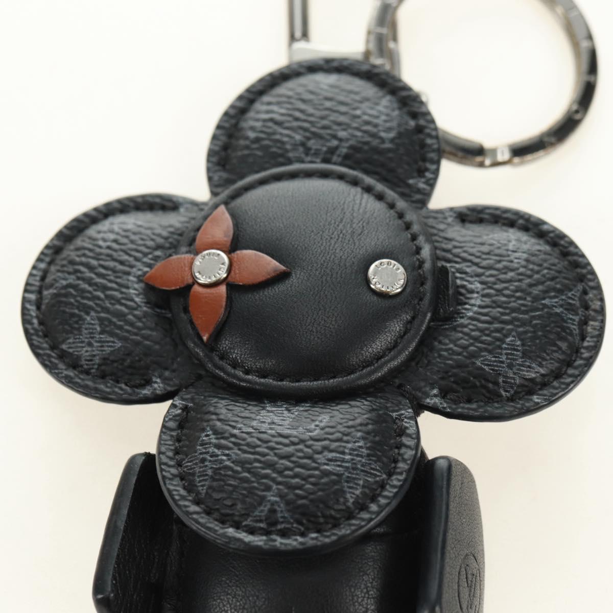 LOUIS VUITTON Monogram Eclipse Porte Cles de Vivienne Charm MP1998 Auth 181294M
