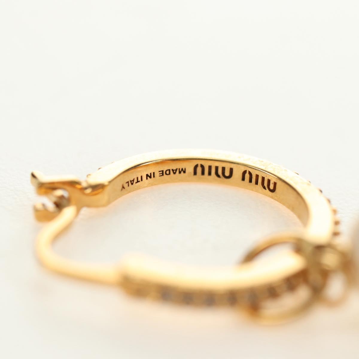 Miu Miu Pierce metal Gold Tone Auth 181299M